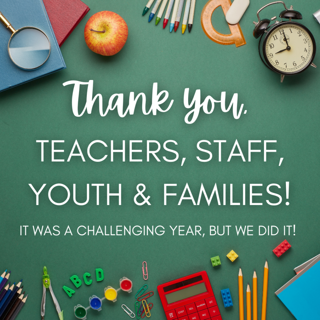 End of the School year Thank you | Regional Alliance for Healthy Schools